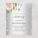 Search for pink and silver christening invitations Baptism
