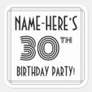 Search for 30th birthday party stickers Stylish