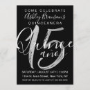 Search for black white silver quinceanera invitations Girly