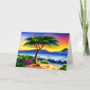 Search for island sunset cards Watercolor