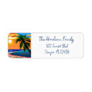 Search for beachy return address labels Palm trees