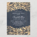 Search for blue and gold graduation invitations Navy