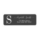 Search for letter s return address labels Monogrammed