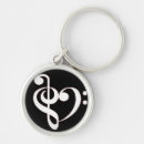 Search for treble clef key rings Heart