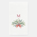 Search for monogram christmas napkins Green