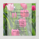 Search for pink tulip birthday invitations Garden