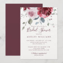 Search for pink rose bridal shower invitations Burgundy