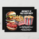 Search for fast food invitations Burger