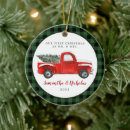 Search for white truck christmas tree decorations Vintage red truck