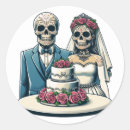 Search for skeleton bride and groom stickers Illustration