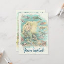 Search for vintage mermaid invitations Under the sea