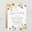 Search for gold glitter engagement party invitations Flowers