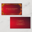 Search for bright red business cards Floral