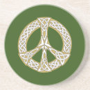 Search for peace sign coasters Green