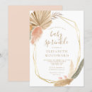 Search for beige baby shower invitations Dried palm leaves
