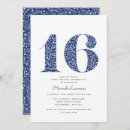 Search for navy sweet 16 invitations Flowers