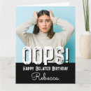 Search for belated birthday cards Typography