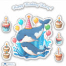 Search for whale birthday stickers Cartoon