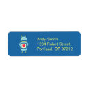 Search for robot return address labels cartoon