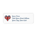 Search for london return address labels Union jack