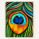 Search for peacock feathers notebooks Teal