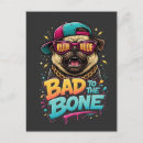 Search for dog bones postcards Pug