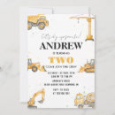 Search for big truck birthday invitations Bulldozer
