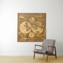 Search for world map tapestries Antique