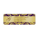 Search for silver damask return address labels Gold