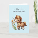 Search for funny animal mothers day cards Illustration
