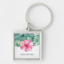 Search for pink leaf square key rings Tropical
