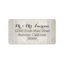 Search for aged paper return address labels Bride