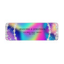 Search for rainbow glitter return address labels Colourful