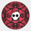 Search for gothic skull stickers Red and black