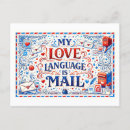 Search for language postcards Red