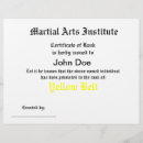 Search for martial arts certificates Karate