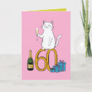 Search for 60th cat birthday cards Sixty