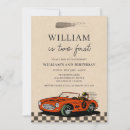 Search for red race car invitations Vintage