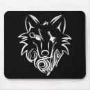 Search for black wolf mousepads Black and white