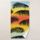 Search for palm leaf bath towels Illustration