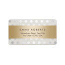 Search for dots and stripes return address labels Gold
