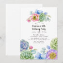 Search for succulents birthday invitations Floral