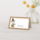 Search for peanuts place cards Thanksgiving dinner table