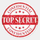 Search for top secret confidential stickers Red