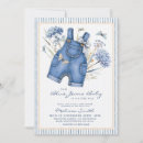 Search for baby overalls invitations Blue jean baby