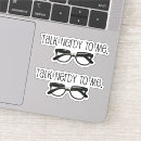 Search for geek glasses stickers Black and white