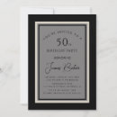 Search for elegant mens birthday invitations Black