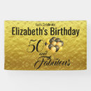Search for gold foil banners 50th birthday