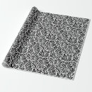 Search for black and white holiday wrapping paper Botanical