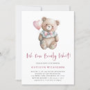 Search for we can bearly wait baby shower invitations Pink